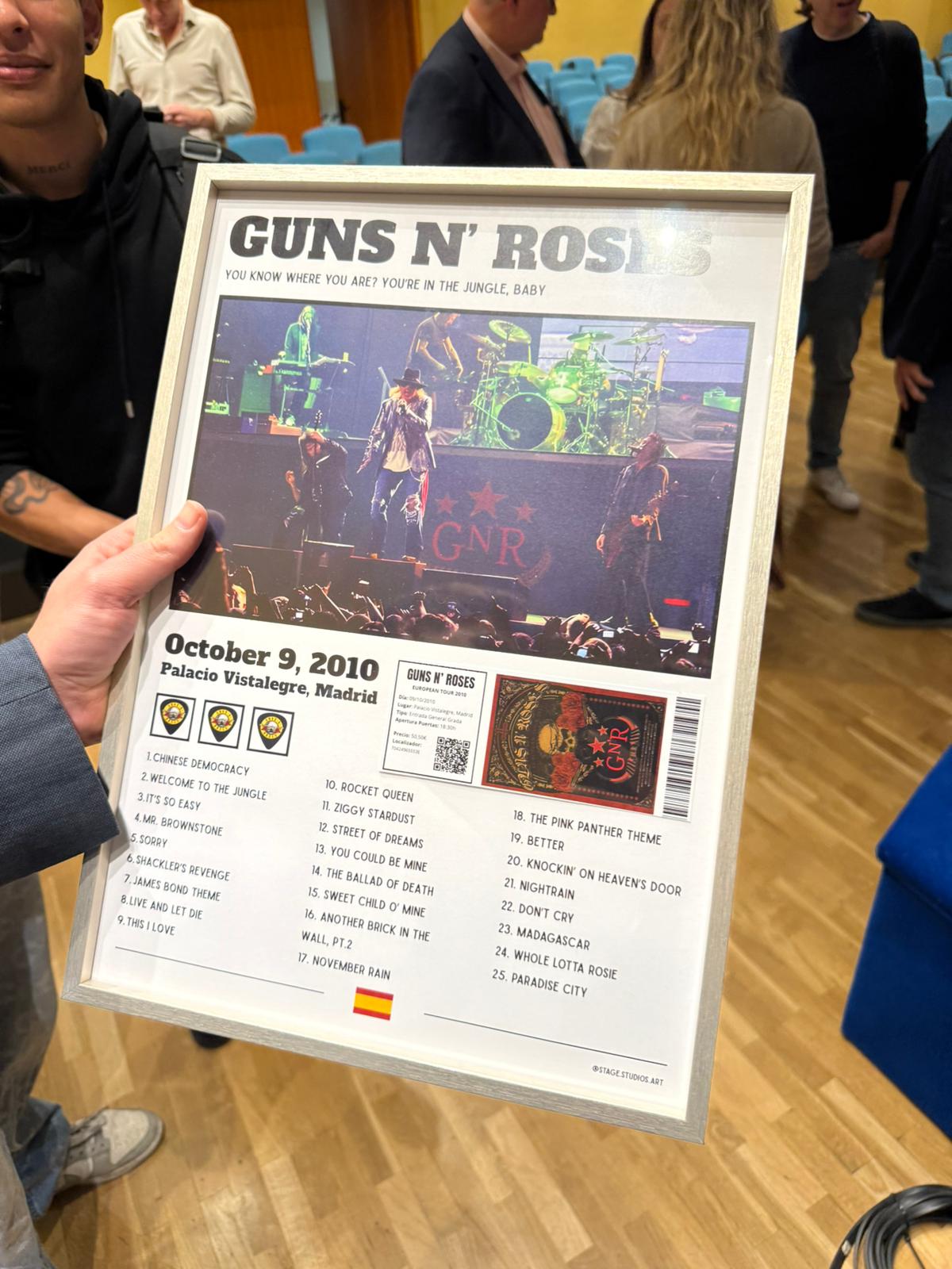 Detalle de una pieza personalizada de Guns N' Roses